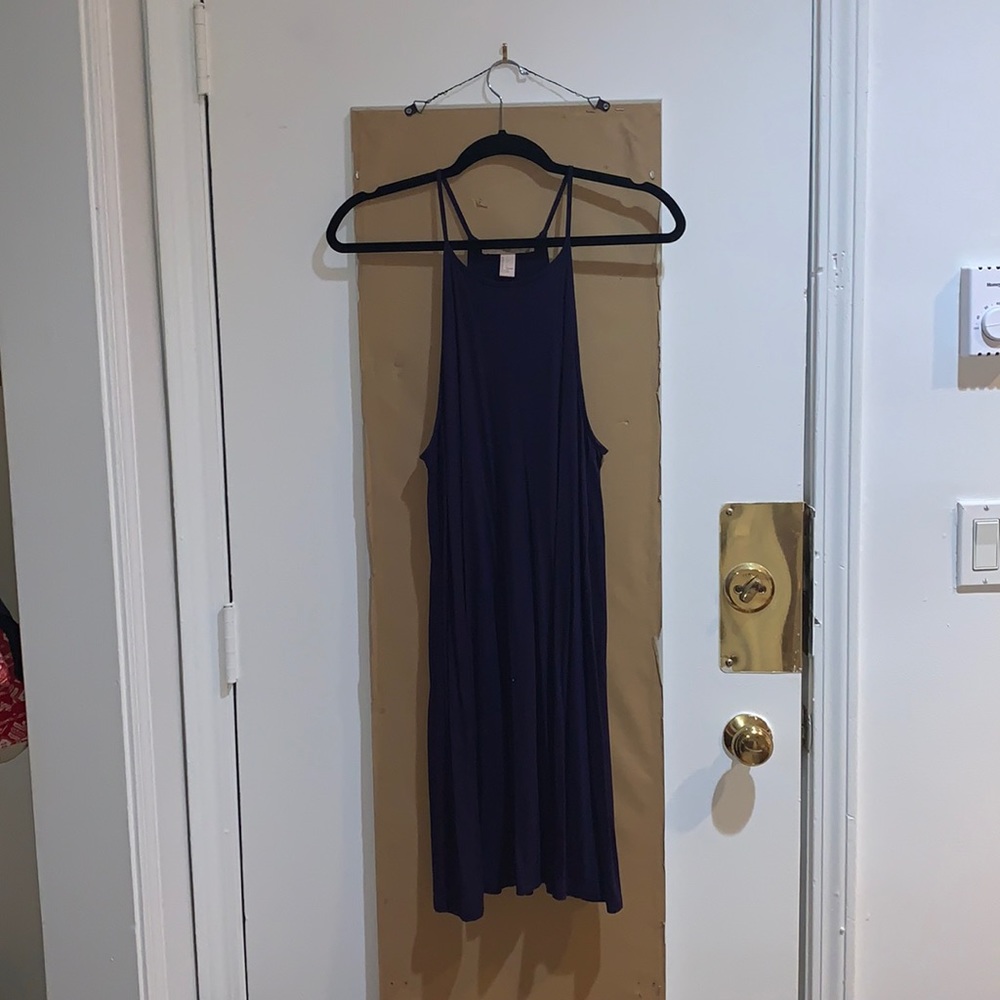 High neck skater dress